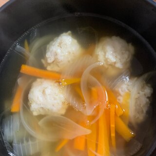 【超簡単】【我が家で大人気！】鶏団子と生姜スープ
